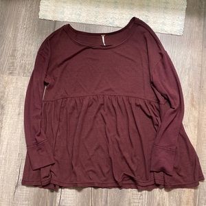 Free people long sleeve baby doll top